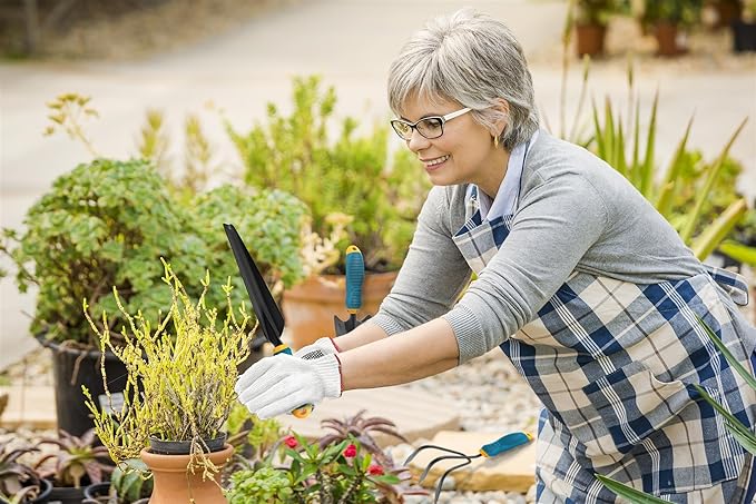 Gardening Tools Set from Alloy Steel - Heavy Duty Garden Tool Set with Light & Rubber Non-Slip Handle - Gardening Tool Kit - Ergonomic Garden Hand Tools - Gardening Gifts for Men and Women