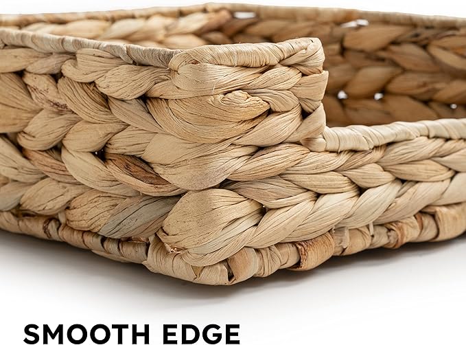 CLAYNIX Rattan Napkin Holders for Table, Napkins Holder For Paper Napkins, Kitchen Luncheon Paper on Boho Dining Countertop - Rectangle