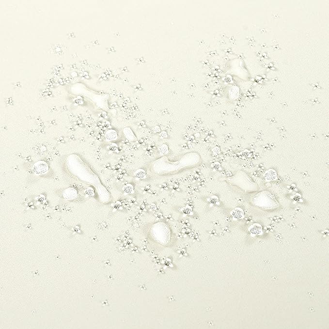 Polibi Outdoor Patio Sunbed with Beige Curtains,Outdoor Sun Lounger Bed with Pillows,Rubber Core Rope Weaving Outdoor Double Chaise Lounge Suitable for Pool,Garden,Beige