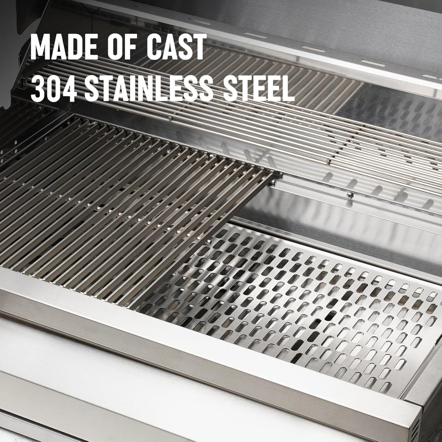 Hygrill Charcoal Grill Head for Outdoor Kitchen, 32-inch Stainless Steel Built-In Grill with Insulated Hood, Temperature Gauge and Fabric Cover