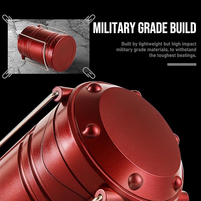 Lichamp LED Camping Lantern, 4 Pack Battery Powered Flashlight for Power Outages, Portable Collapsible Hanging Light Essential for Home, Outdoor, Emergency Lamp Survival Kit Gear for Hurricane,B4BD