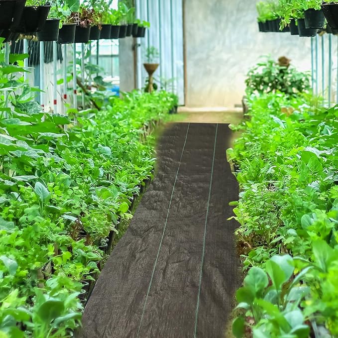 Heavy Duty Weed Barrier, 3.2oz Black Weed Blocker Fabric, Garden Fabric Weed Barrier, Weed Control Fabric Ground Cover, Landscape Fabric for Road, Gardening Mat (3FT*300FT)