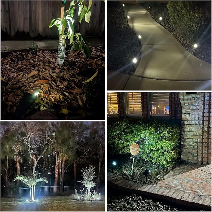 Solar Lights Outdoor Waterproof IP65, 76 LED 3 Lighting Modes Solar Spot Lights Outdoor Yard Garden Landscape Pathway (Cool White, 4 Pack)