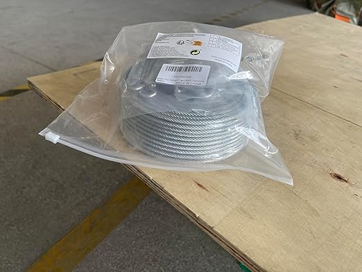3/16" Wire Rope, 304 Stainless Steel Turnbuckle Wire Tensioner Kit, 100 Ft PVC Coated Steel Cable w/ 7×7 Strand Core for Decking Stair Railing, Shade Sail, String Light Hanging, Clothes Line