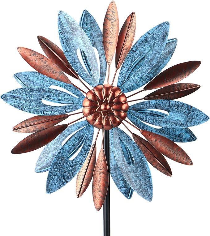 WONDER GARDEN Wind Spinner, Premium Kinetic Wind Sculpture Spinners Metal Windmill for Outdoor Yard Patio Lawn & Garden Decor