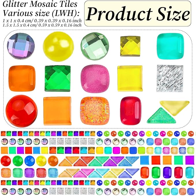 1000 Pcs Colorful Irregular Crystal Mosaic Tiles, 2.2lb Tiny Mosaic Tile DIY Hobbies Children Handmade Crystal Craft for Craft Bathroom Kitchen Home Decoration DIY Art Projects