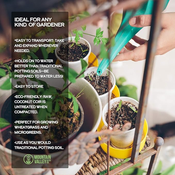 Minute Soil Eco-Friendly Coco Brick 24 Pack – OMRI Medium Expands to 36 Gal – Ideal for Seedlings, Planters, Greens, Houseplants, Raised Beds, Hydroponics, Outdoor Use