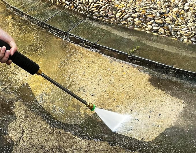 YAMATIC Pressure Washer Gun Wand with Swivel 3/8" Plug & M22 Coupler, Stainless Steel Extension Lance Replacement for Ryobi, Simpson, Craftsman Power Washer for Foam Cannon Car Wash, 4000 PSI