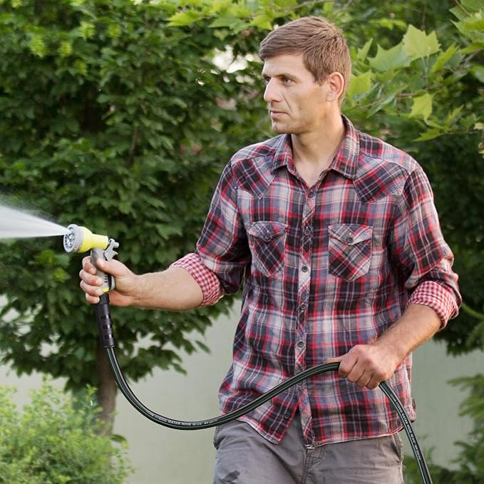 Heavy Duty Garden Hose 20ft, NON-EXPANDABLE Flexible Water Hose, Kink Resistant Lightweight Hybrid Hose, Leakproof Hose Male to Female Fittings