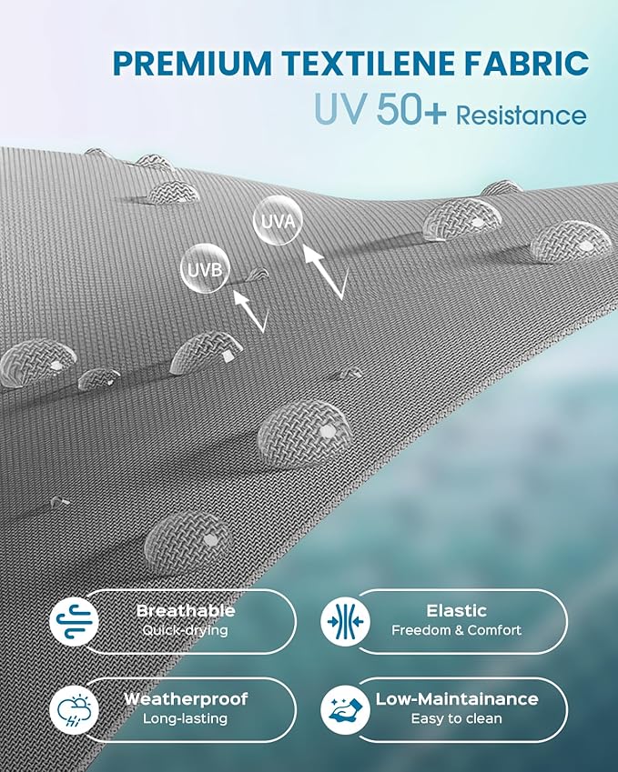 Pool Lounge Chairs Set of 2, Foldable Aluminum Chaise Lounge Outdoor with 5 Positions Recliner - Free Assembly - Patio Chaise Lounge Chair for Poolside, Beach, Yard (Darkgray, 2 Pack)