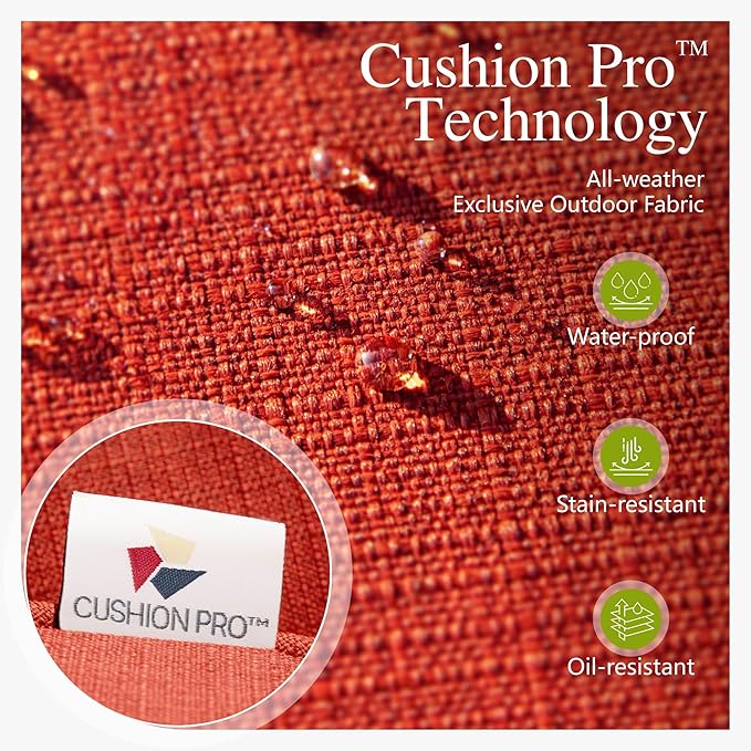 Sophia & William Patio Furniture Set, 5 Piece Metal Outdoor Conversation Set with 3-Seater Outdoor Couch, 2 Sofa Chairs, 1 Loveseat,1 Coffee Table for Outdoor Seating, Backyard, Porch(Red)