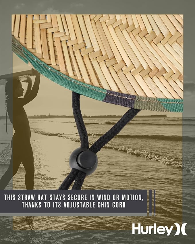 Hurley Men's Straw Hat - Bayside Lifeguard Straw Sun Hat