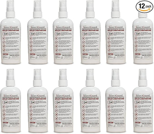 $averPak InsectGuard Permethrin Mosquitoes, Ticks and Flies Repellent & Insecticide Pump Spray (6oz) 12 Pack - Case Pack