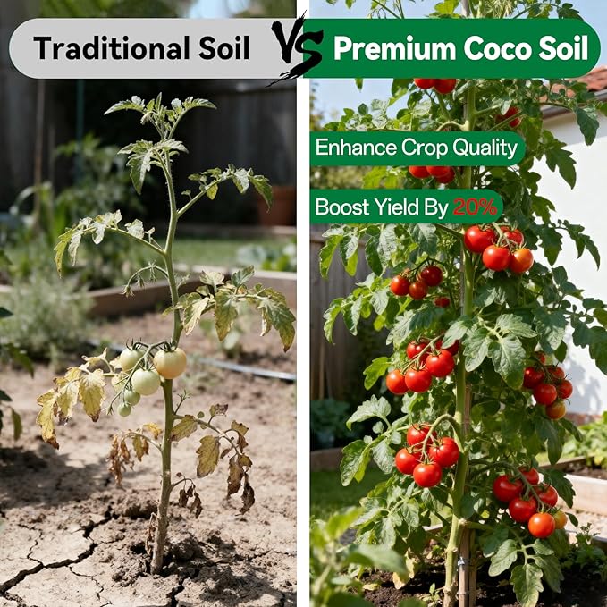 ZeeDix 8 Pack Coco Coir Brick (11.2lbs), 100% Organic Coconut Coir for Garden Soil & Potting Mix, Low EC and pH Balance, Compressed Coconut Husk Fiber for Seed Starter Soil for Indoor Outdoor Plants