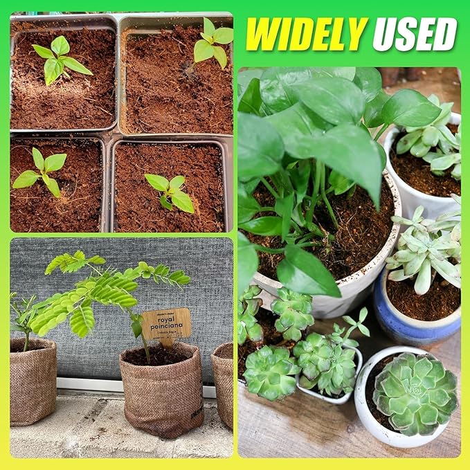 Coco Coir Brick for Plants-8 Pack Premium Coconut Bricks, 100% Organic Peat Moss, Fiber Coconut Husk for Planting, Gardening, Potting Soil Substrate