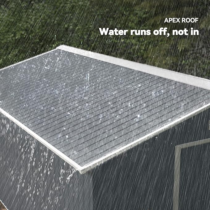 Outsunny 11' x 13' Outdoor Storage Shed, Garden Tool Metal Shed with Foundation Kit, Double Lockable Door, Air Vents and Sloping Roof, for Backyard, Patio, Lawn, Dark Gray