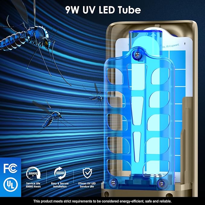 Fly Trap Indoor, Plug in Fruit Fly Traps for Indoors(1 Device + 10 Refills),Gnat Light Traps for House Indoor Bug Zapper, Gnat Killer Indoors Catcher for Home Office (White)