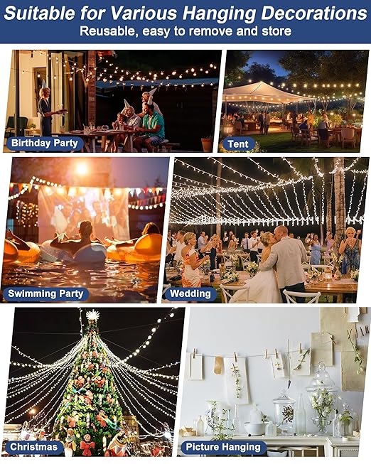 220 FT 1/16" Wire Rope Kit 304 Stainless Steel Cable with M5 Turnbuckles for Cables Wire, Vinyl Coated String Lights Hanging Wires for Outdoor Camping, Trellis, Garden, Clothes line, Curtain, Picture