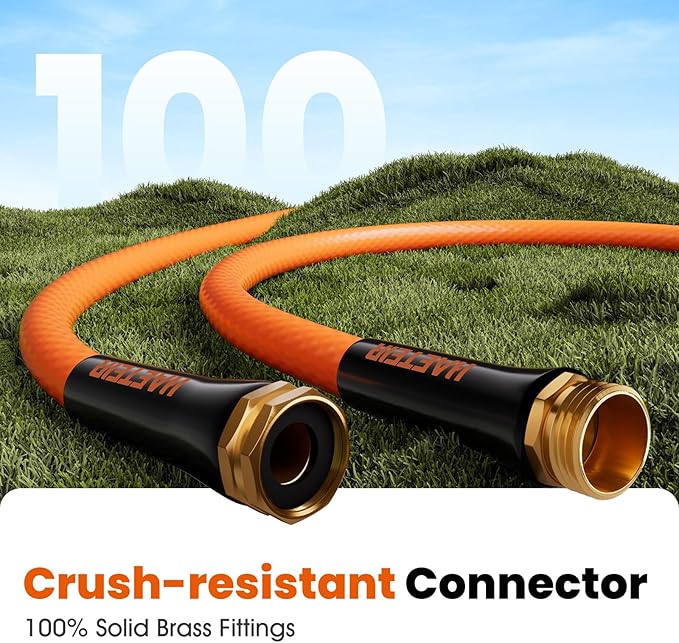 Garden Hose 5ft 5/8", Water Hose Heavy Duty, Flexible, Male to Female Fittings, Burst 700 PSI, Lightweight Hybrid Hose with Swivel Handle (5 FT)