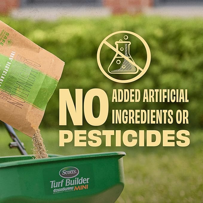 O.M. Scott and Sons Tall Fescue Blend Grass Seed, Fertilizer and Soil Improver, Naturally Crowds Out Weeds, Covers Up to 2,000 sq. ft., 8 lbs., 2-Pack