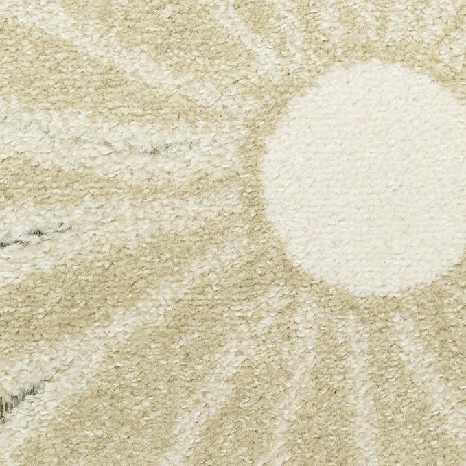 Nourison Aloha Ivory Sage 3'6" x 5'6" Area Rug - Easy Clean, Non Shedding, Bed Room, Living Room, Dining Room, Kitchen (4' x 6')