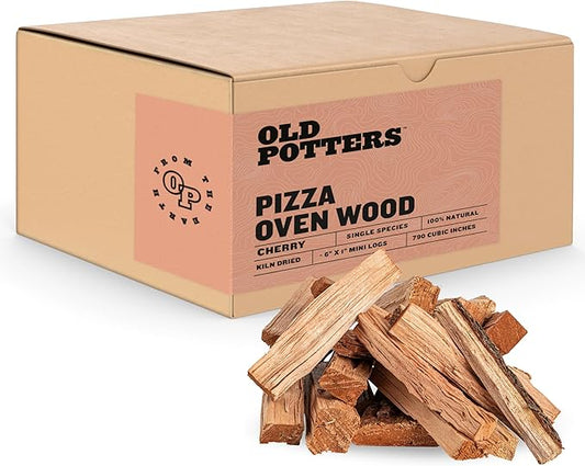 Kiln Dried ~6 x 0.5-1.5 Inch Mini Pizza Oven Cooking Logs, Wood Logs for Grills and Smokers, Solo Stove Mesa XL (790 Cubic Inches), Cherry