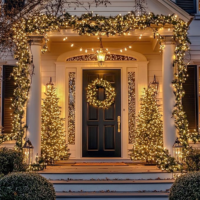 TW SHINE Christmas Lights, 20FT 100 Count Incandescent Mini Christmas Tree Light, Waterproof Xmas String Lights for Outdoor Indoor Home Party Yard Decorations, Gold