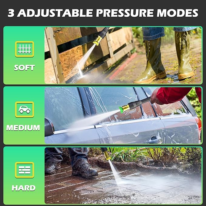 Pressure Washer, 5000PSI 3.2GPM Adjustable Touch Screen with 55FT Total Length 4 Nozzles for Driveways Cars