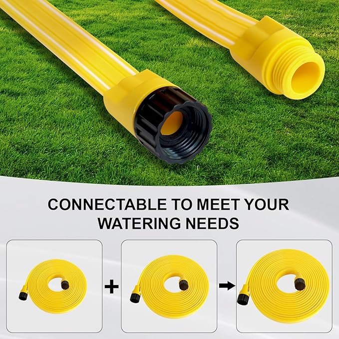 3-Pack Sprinkler Soaker Hose 25 ft (75 ft Total) – Flexible Sprinkler & Drip Irrigation System for Lawn, Garden & Yard Watering, Heavy-Duty, Leak-Proof & Easy to Use