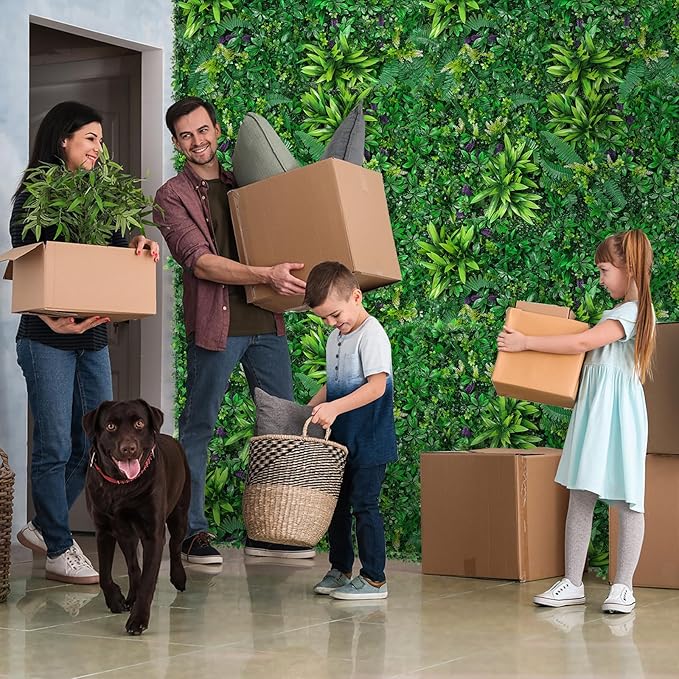 Artificial Boxwood Panels, Grass Wall Panels 20"x20"(16pcs), Privacy Hedge Fence Screen with UV Protection, Fake Greenery Backdrop for Indoor Wedding and Outdoor Garden Backyard