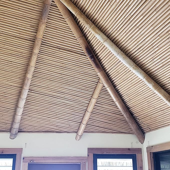 FOREVER BAMBOO 90" L Solid Bamboo Poles for Structural Design and Weight-Bearing Support (6-Pack)