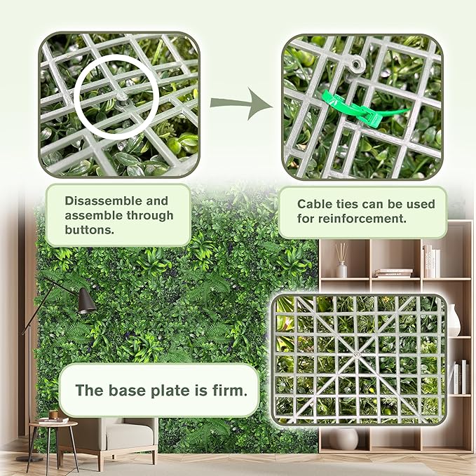 Artificial Green Boxwood Grass Wall Roll: 72"x128"(64 SQFT) UV Protected Ivy Privacy Hedge Fence Screen for Chain Link Fences Panel Indoor,Outdoor Patio Balcony & Garden