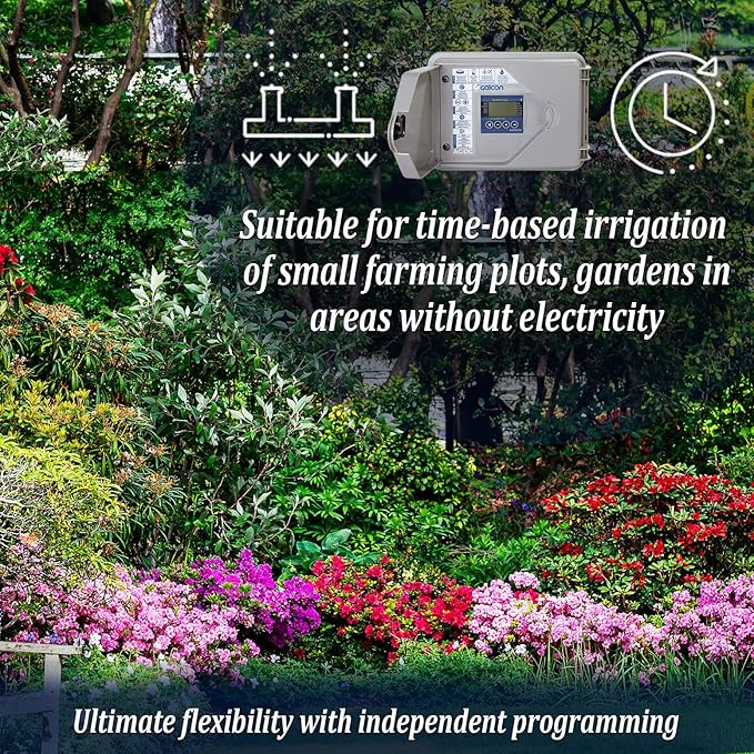 Galcon 8056S AC-6S 6-Station Indoor Irrigation or Outdoor Controller-Seconds Operation