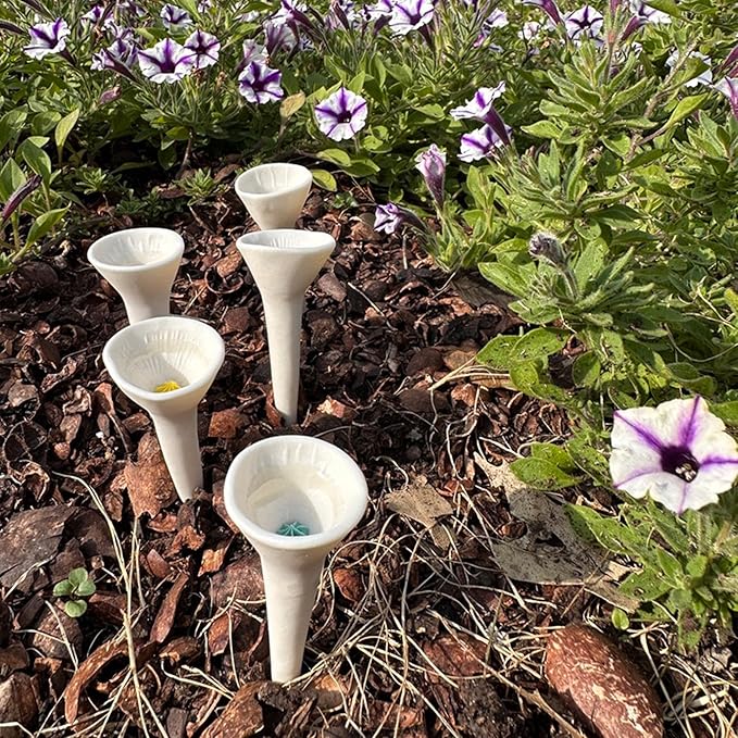 3 Pack, Bee Watering Station, Butterfly Feeder, Bee Feeder, Garden Decor, Bee Decor, Outdoor Garden Decor, Plastic Free, Handmade from Porcelain (3, White)