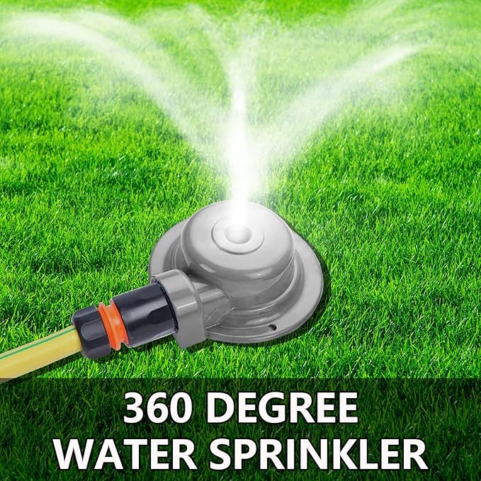 Metal Lawn Sprinkler, 2 Pack Small Area Garden Sprinklers, 360 Degree Lawn and Yard Sprinklers Sprinkler for Yard Lawn Watering