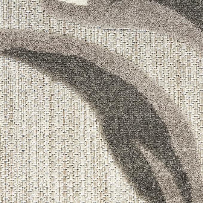 Nourison Home Aloha Beige 2' x 6' Area Rug Easy Clean, Non Shedding, Bed Room, Living Room, Dining Room, Kitchen (6' Runner)