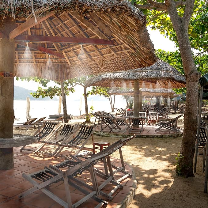 Mornajina 20Packs Brass Misting Nozzles for Outdoor Cooling System, Misting System Heads Sprayer 0.020" (0.5 mm) 10-24 UNC, High Pressure