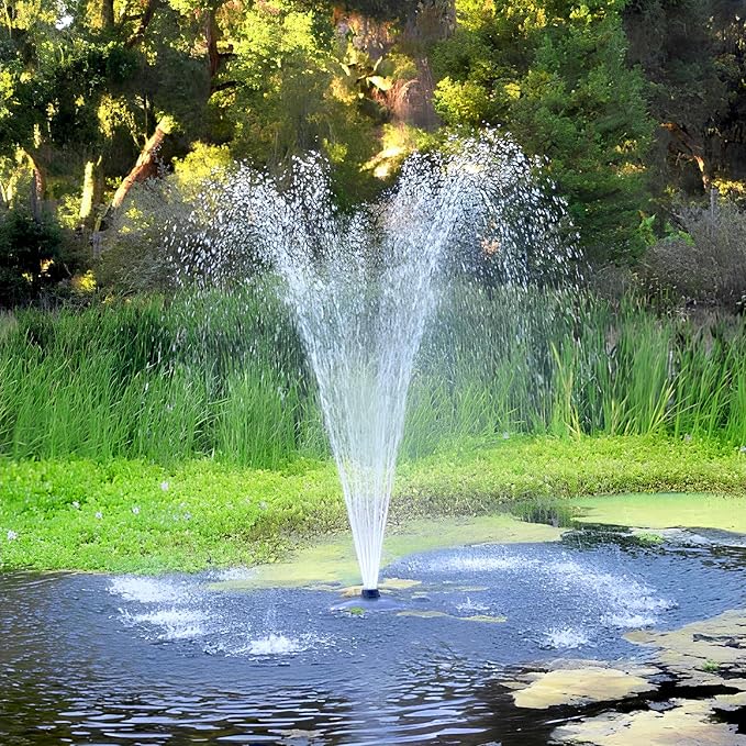 Custom Pro FT 14000 Floating Pond Fountain and Aerator Complete Kit with 14,000 GPH Pump, 100 Foot Power Cord, 3 Spray Styles | 100% US-Based Customer Service and Warranty