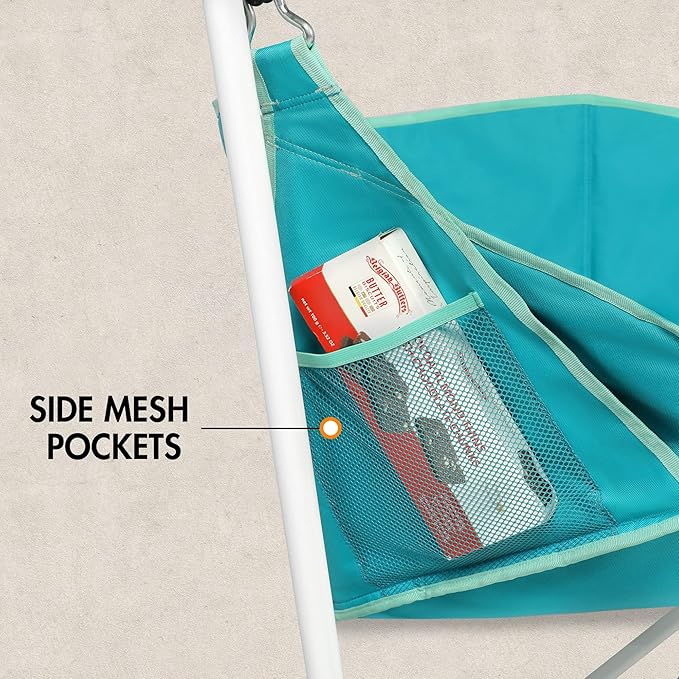 Portal Hammock Camping Chair Folding Rocking Chair Portable Swinging Chair with Cup Holder for Outdoor Lawn Backyard Patio Car Camp Sports Concerts,Support 350 lbs Blue