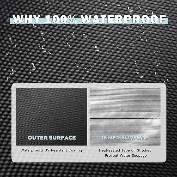 Pizza Oven Table Cover for BBQMall Pizza Oven Table Cart, Outdoor Grill Cart Cover for GRILL FORCE Pizza Oven Stand/Pizza Topping Station