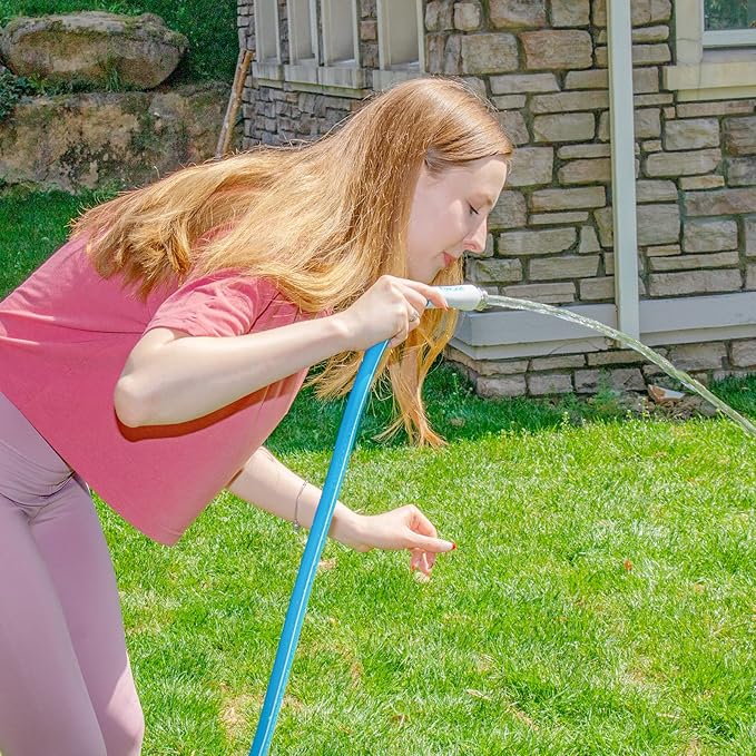 Fevone 25 ft Garden Hose, Heavy Duty Water Hose, Hybrid Polymer, Kink Resistance, Flexible, Durable, Leak Free, Aluminum Fittings, 3/4" GHT, 5/8" ID, 600 Psi, Drinking Water Safe