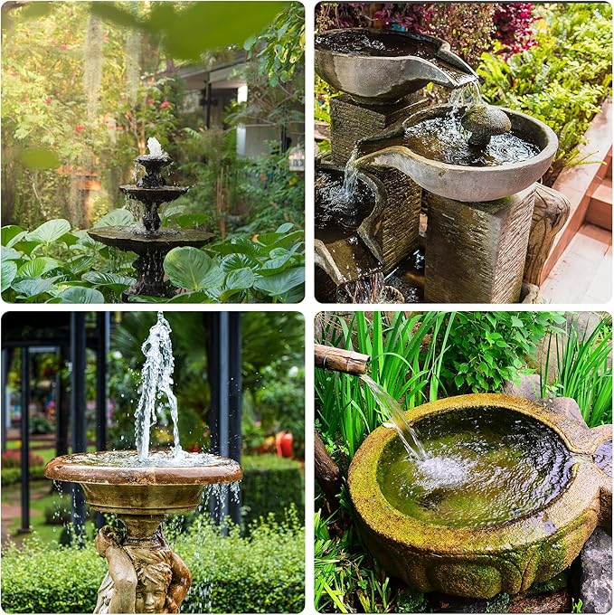 Biling 7.5W Solar Water Pump Outdoor, Solar Pond Pump Solar Fountain with DIY 5ft Tubing for Samll Ponds, Garden Pool and Bird Bath