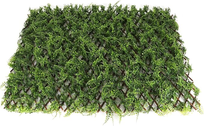 3rd Street Inn™ Leaf Trellis - Bamboo Greenery Panel - Boxwood and Ivy Privacy Fence Substitute - DIY Flexible Fencing (1, Juniper)