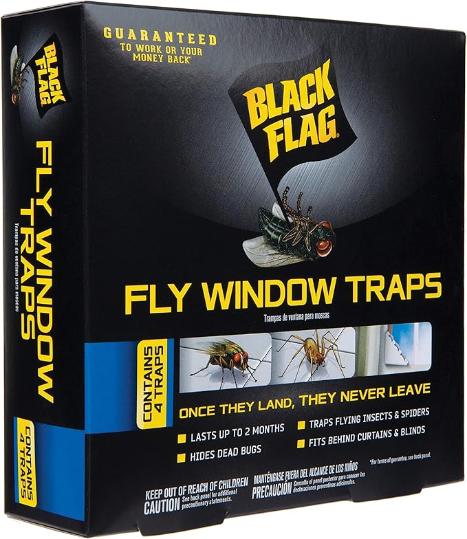 Black Flag Fly Window Traps, 4 Count (Pack of 12)