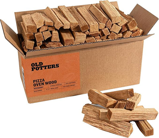 Kiln Dried Mini Pizza Oven Cooking Logs~ 6 Inch Wood Logs for Grills and Smokers, Solo Stove Mesa XL Hickory~ 12 lbs, (790 Cubic Inches)