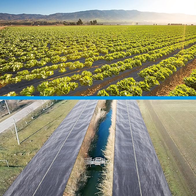 1.3ft x50ft Black Weed Barrier Landscape Premium Fabric-Heavy Duty Woven Ground Cloth with Superior Permeability Weed Control Convenient Design