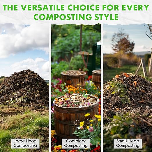 Fishnure - 20” Compost Thermometer, Indoor & Outdoor Thermometer Probe for Composting Bin Heaps, with 1.8” Diameter Celsius Dial & Temperature Gauge, Complements The Compost Starter