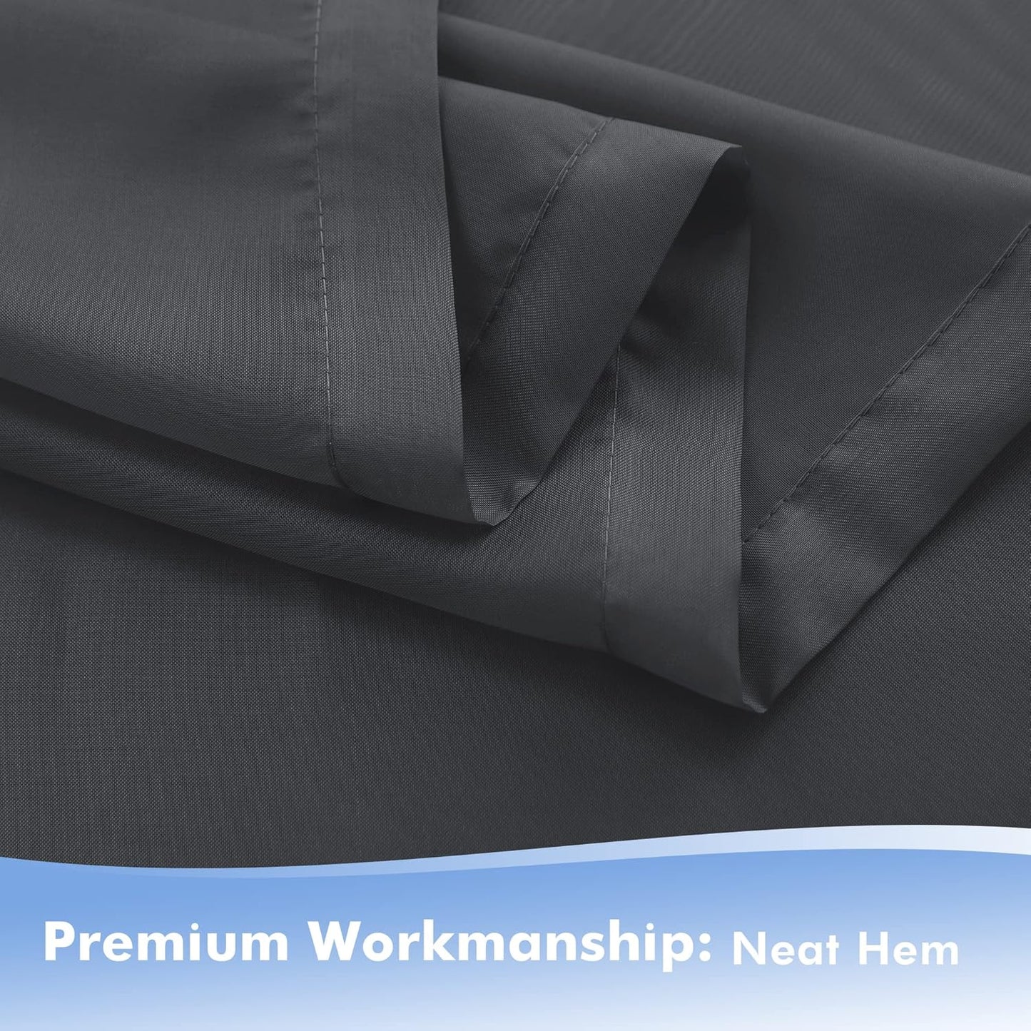 HolidayIdeas Outdoor Sheer Curtains for Patio Waterproof, 4 Panels - 54 x 120 Inch - Grey Light Filtering Voile Outside Curtains Grommet Drapes for Front Porch, Gazebo, Pergola, Backyard