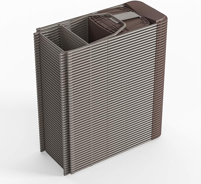 Flash Furniture Hercules Series Plastic Folding Chair Brown - 10 Pack 650LB Weight Capacity Comfortable Event Chair-Lightweight Folding Chair