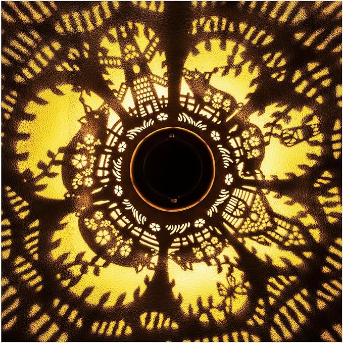 Pig Solar Lanterns Outdoor Waterproof Hanging Solar Lights Pig Gifts for Women Men Mom Metal Decorative LED Outdoor Lanterns for Patio, Lawn, Landscape, Garden Decor, Yard Decorations